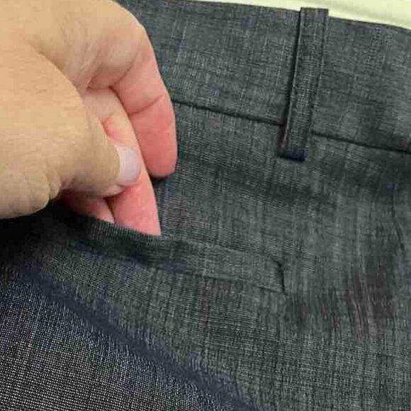 Lafayette148 NY ,Women's dark grey trousers with straight legs, wool, size 4 - Picture 5 of 12